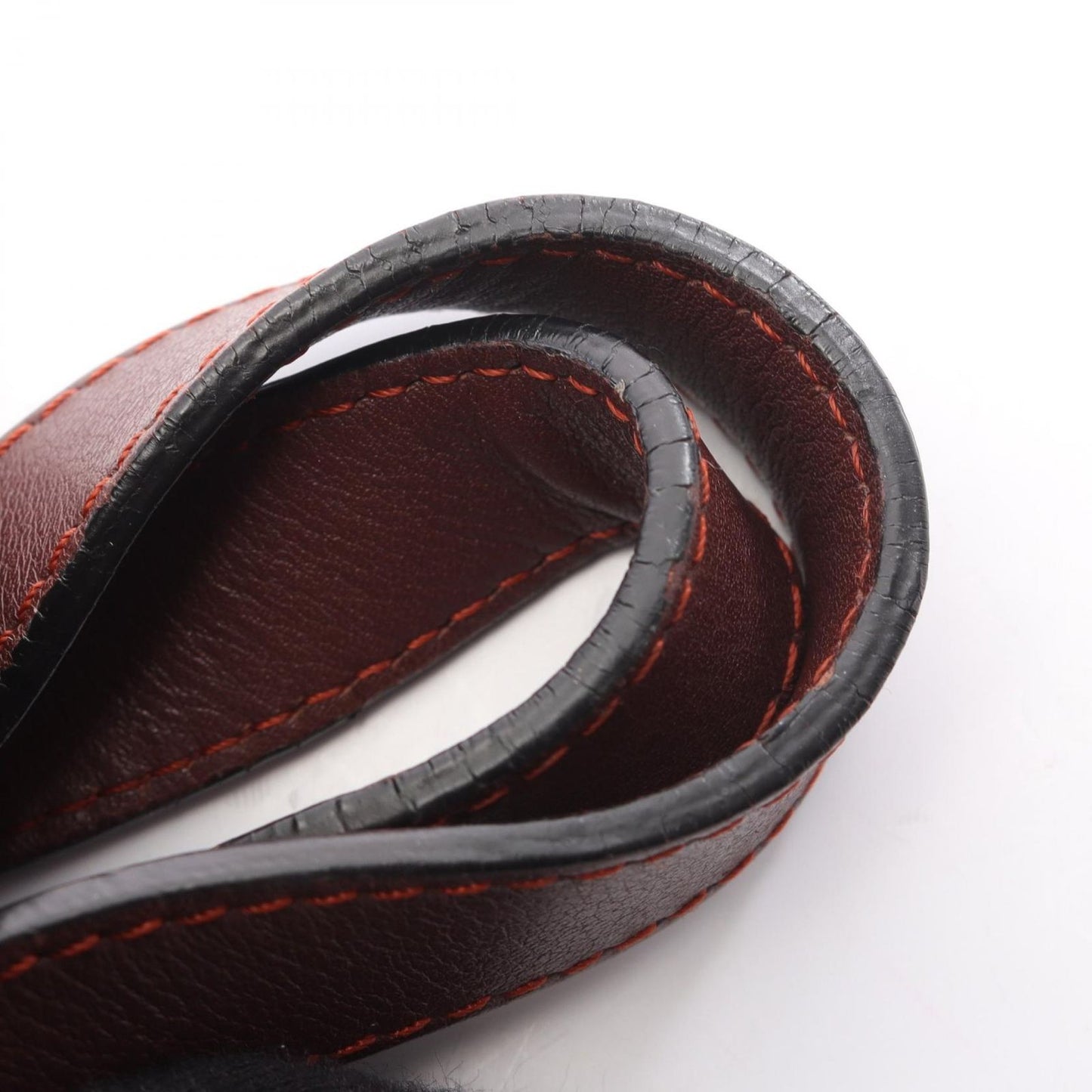 Loewe Handbag Hammock Bag Small 2-Way Dark Brown Orange Red Leather — view 7