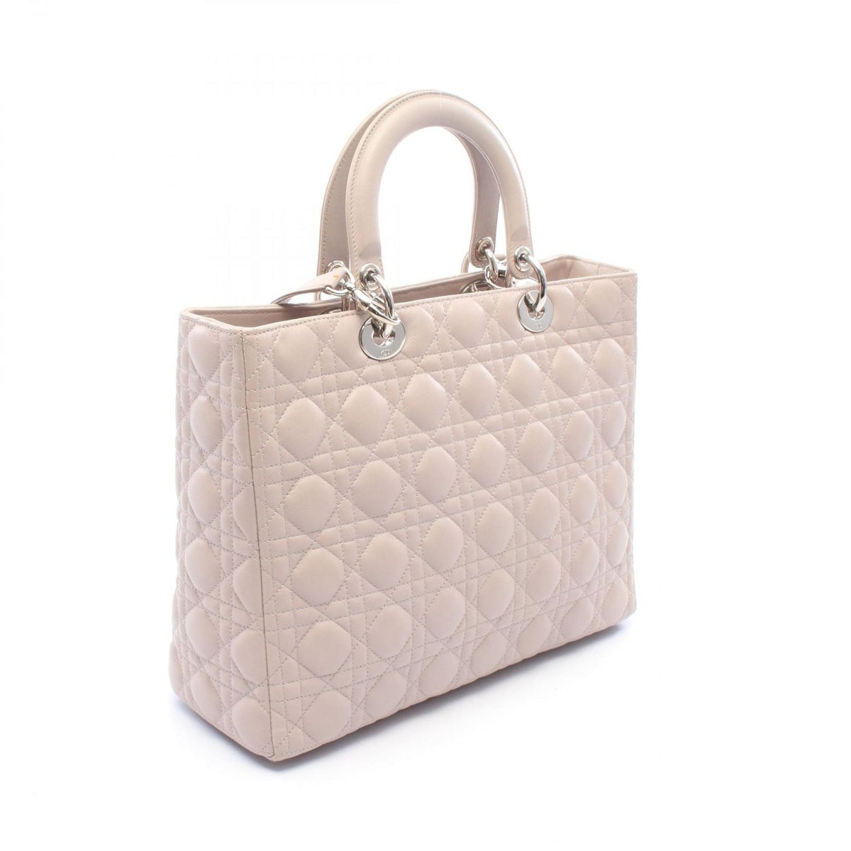 Dior Handbag Lady Dior Large 2-Way Light Beige Leather Lady Dior Tote — view 2