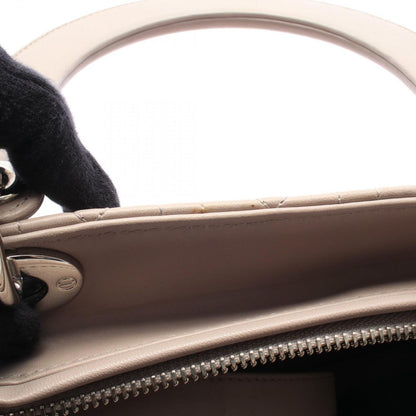 Dior Handbag Lady Dior Large 2-Way Light Beige Leather Lady Dior Tote — view 6