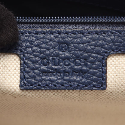 Gucci Clutch Jumbo GG Pouch Navy Leather — view 4