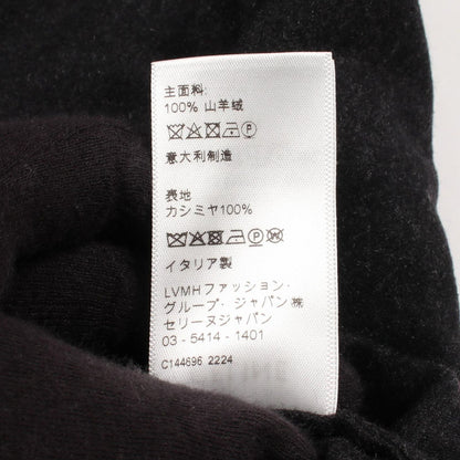 Celine Collarless Jacket Crop Top Triomphe Button Flap Pocket Cashmere — view 4