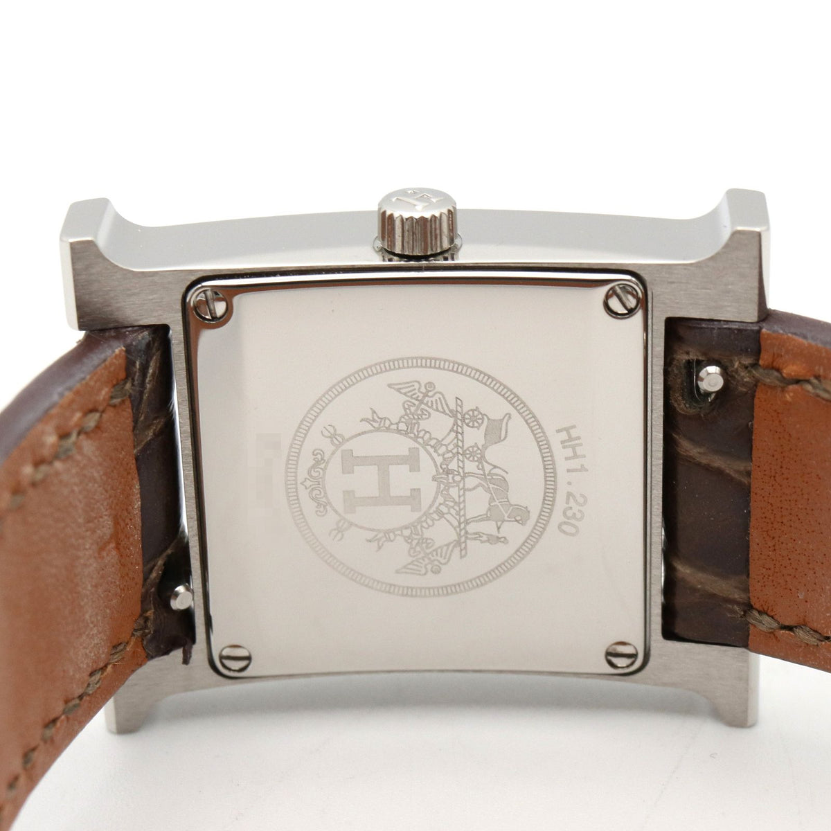 Hermes Watch White Shell Stainless Steel Diamond — view 6