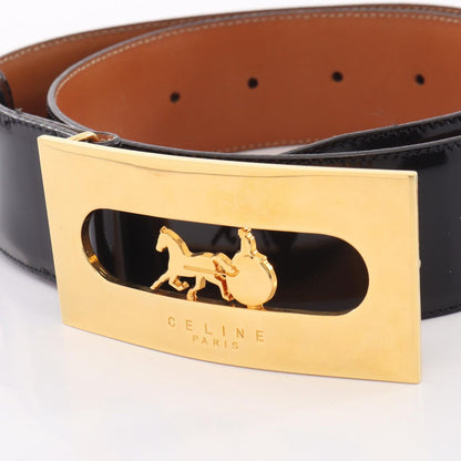 Celine Belt Saluki Gold Patent Leather — view 2