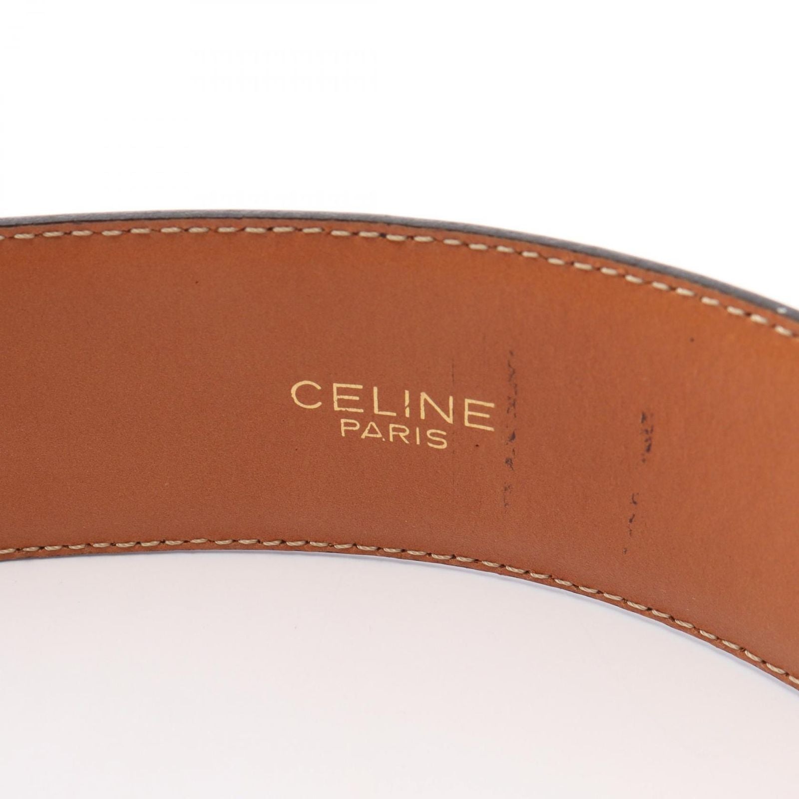 Celine Belt Saluki Gold Patent Leather — view 4
