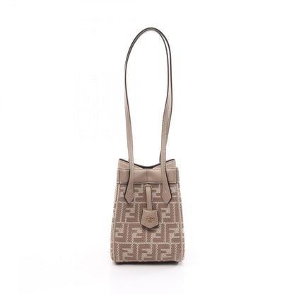 Fendi Shoulder Bag Origami Mini Canvas Leather