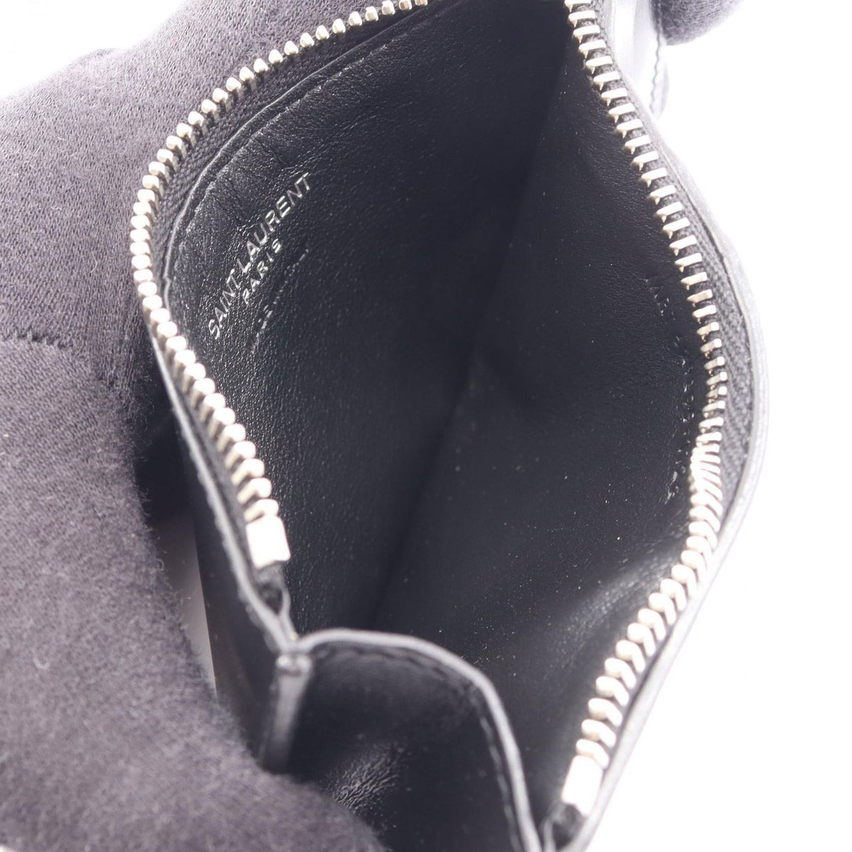 Saint Laurent Paris Coin Purse Leather Card Case — view 3