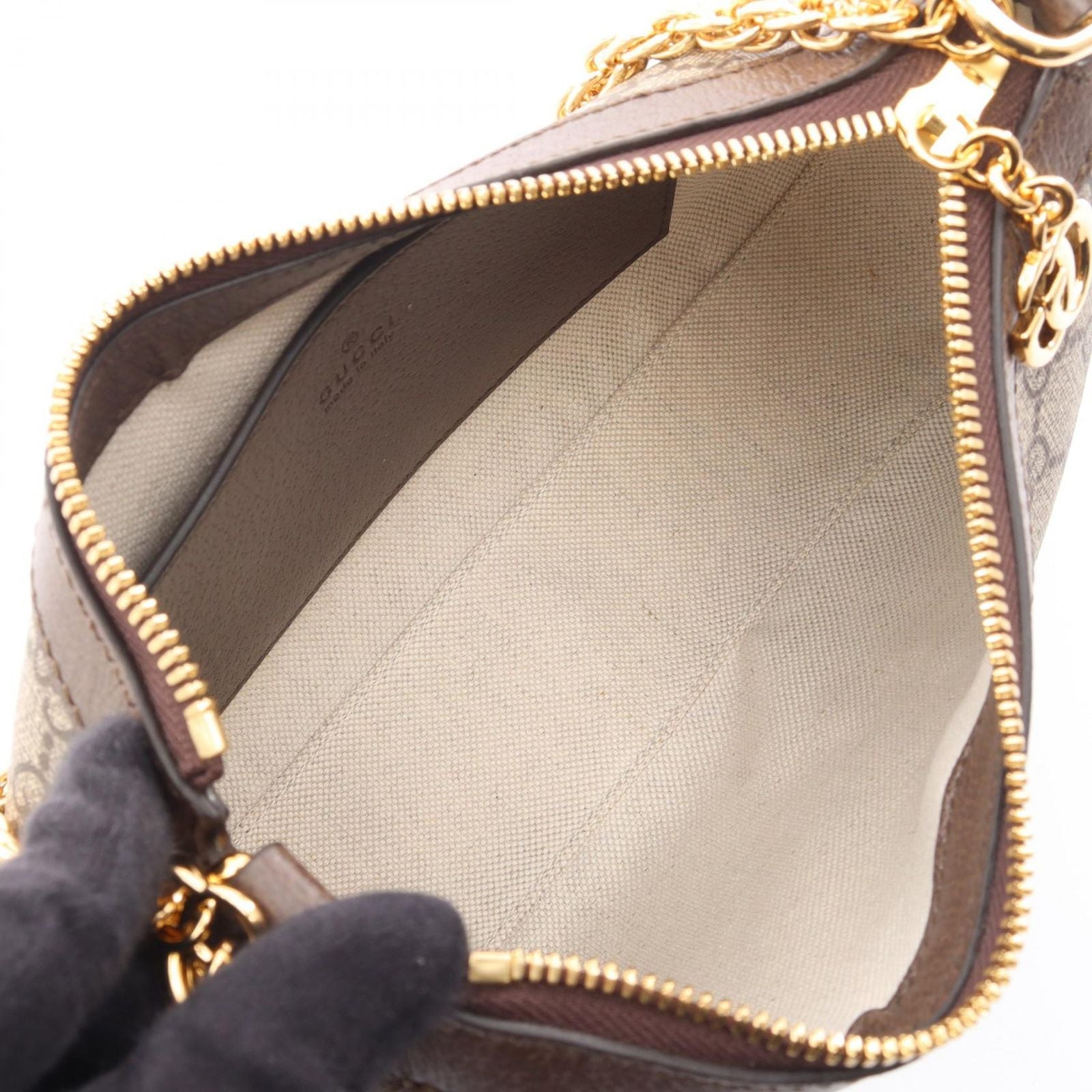 Gucci Ophidia Small GG Supreme Leather Shoulder Bag — view 3