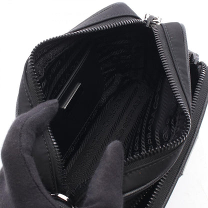 Prada Shoulder Bag Tessuto Nylon Saffiano Leather — view 3