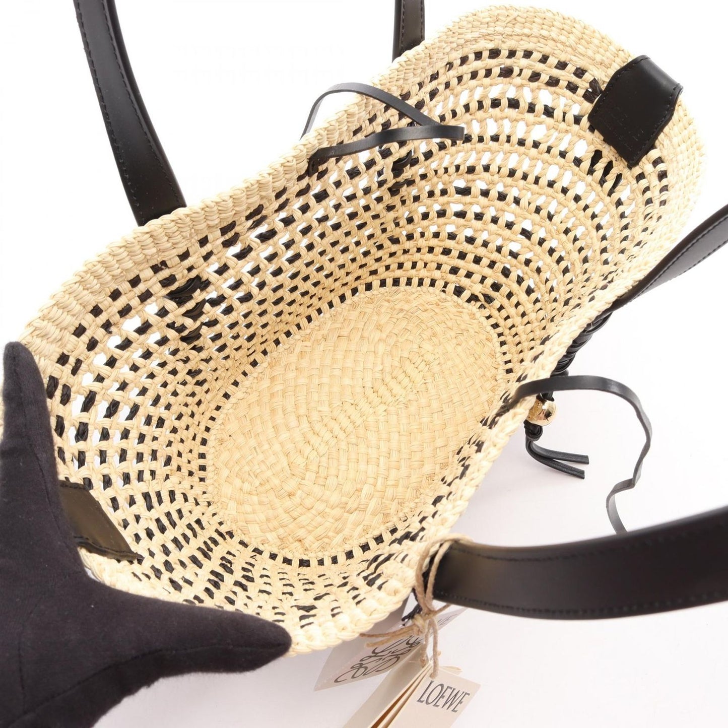 Loewe Tote Bag Paula's Ibiza Braid Basketbag Small Leather — view 3