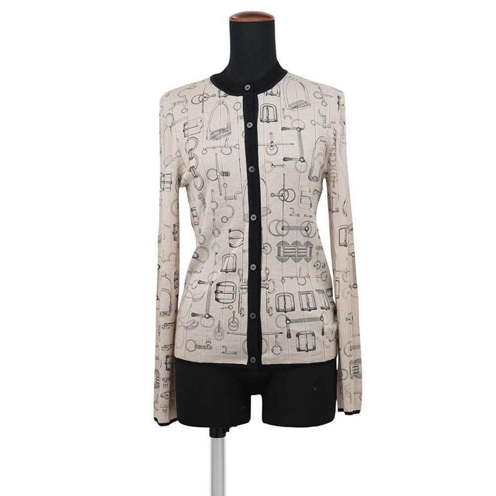Hermes Cardigan Cahier du Colporteur Cashmere Silk 34