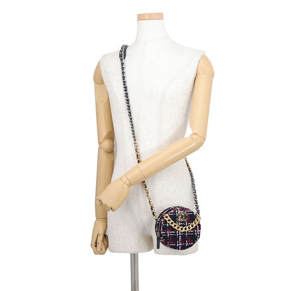Chanel Chain Shoulder Bag 19 Quilted CC Logo Tweed — view 4