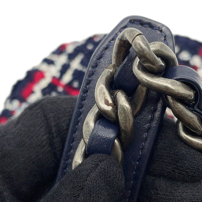 Chanel Chain Shoulder Bag 19 Quilted CC Logo Tweed — view 8