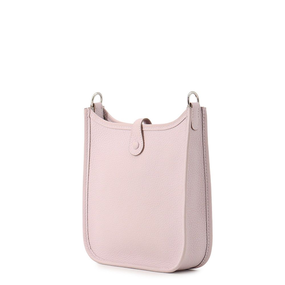Hermes Shoulder Bag Evelyne TPM 85 Amazon Mauve Pale Silver Taurillon Clemence — view 2