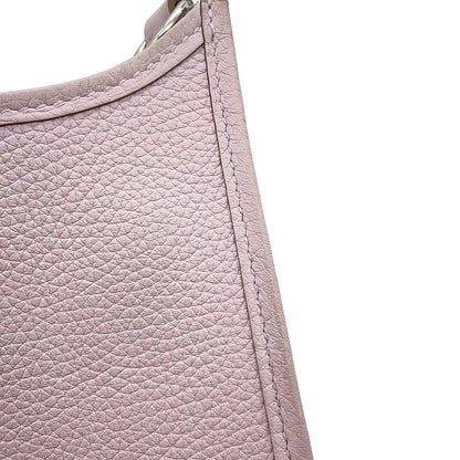 Hermes Shoulder Bag Evelyne TPM 85 Amazon Mauve Pale Silver Taurillon Clemence — view 7