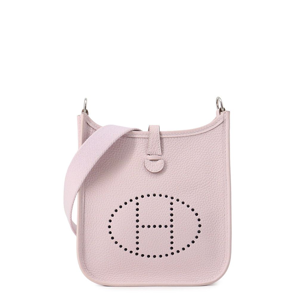 Hermes Shoulder Bag Evelyne TPM 85 Amazon Mauve Pale Silver Taurillon Clemence