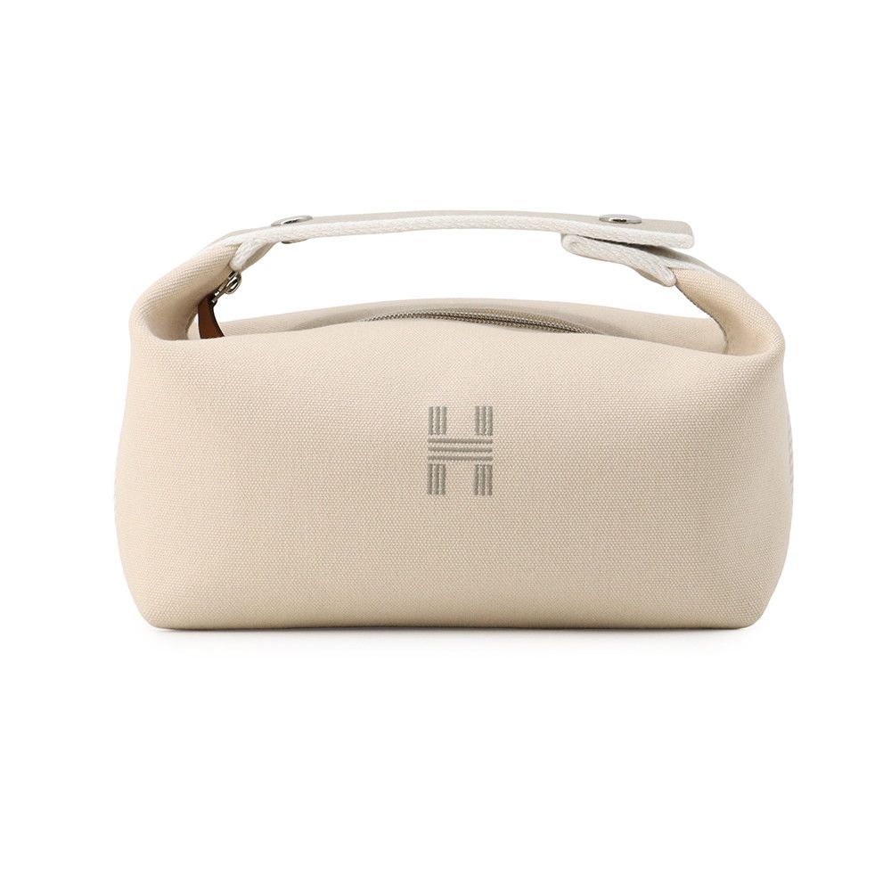 Hermes Pouch Bride-a-Brac PM Natural Silver Canvas Case