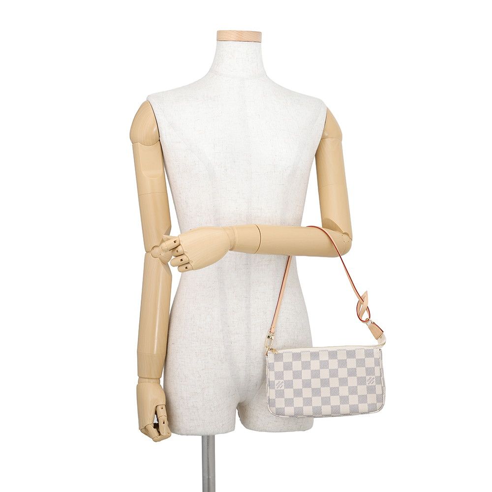 Louis Vuitton Handbag Damier Azur Pochette Soir Pouch — view 4