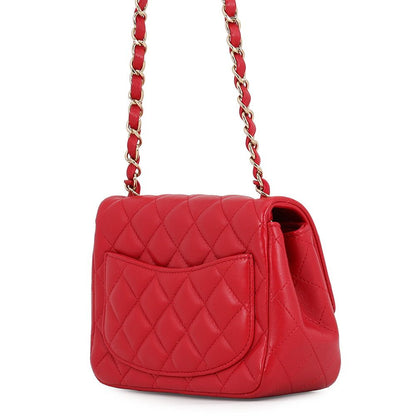 Chanel Chain Shoulder Bag Mini Quilted CC Logo Lambskin — view 2