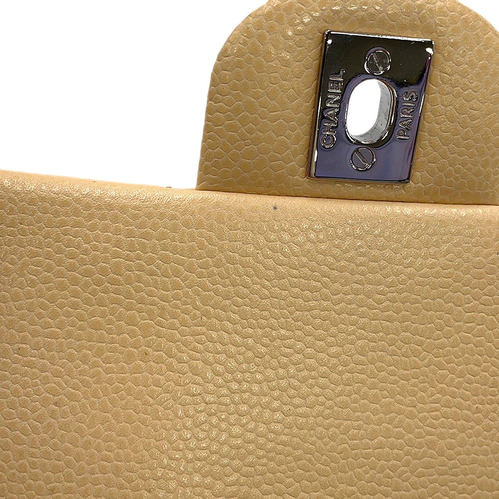 Chanel Chain Shoulder Bag Quilted 20 CC Logo Caviar Leather Mini Flap — view 8