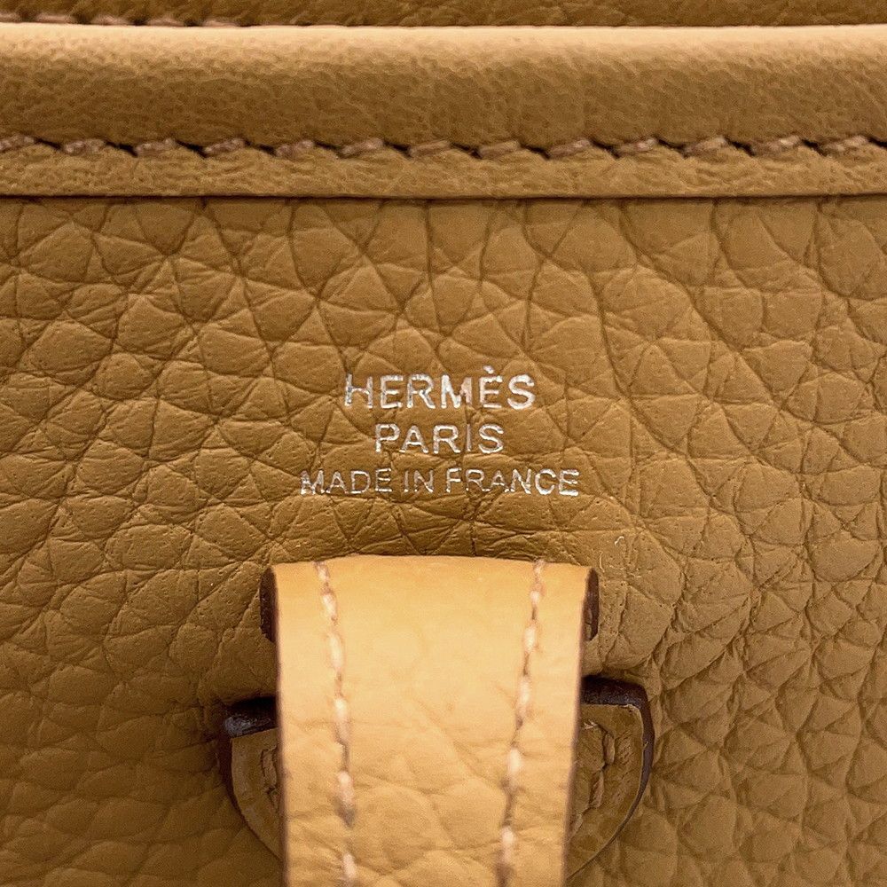 Hermes Shoulder Bag Evelyne TPM 111 Amazon Biscuit Silver Taurillon Clemence — view 5