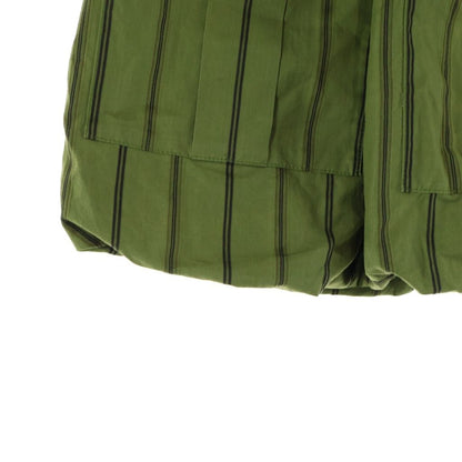 Chanel Stripe Skirt Silk Khaki — view 5