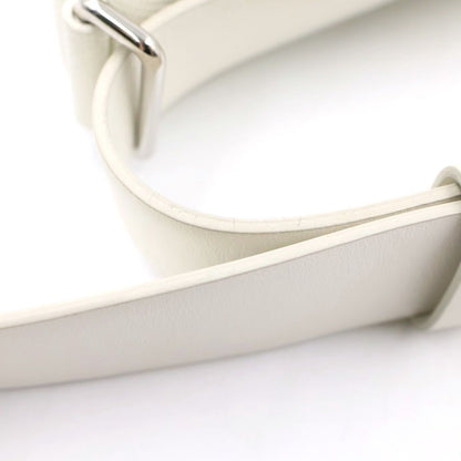 Prada Saffiano Leather Triangle Shoulder Bag White — view 5