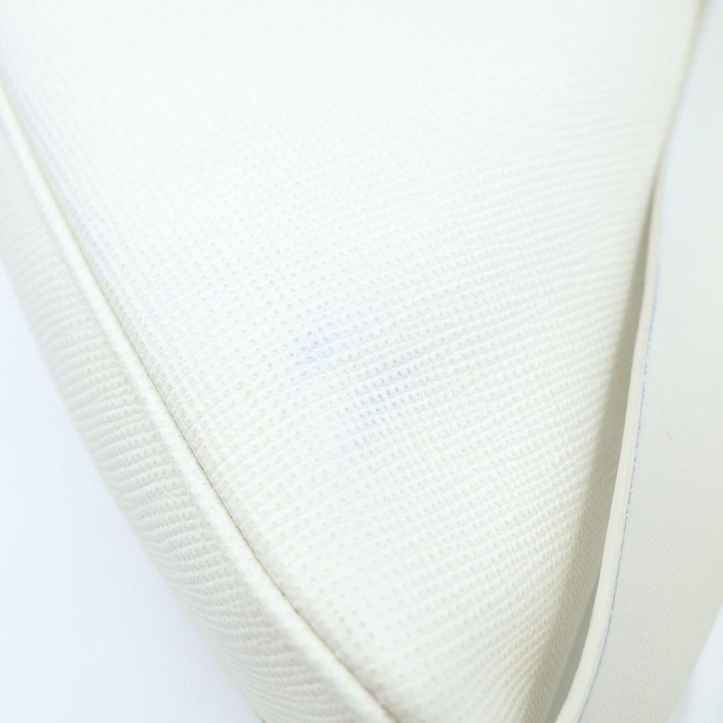 Prada Saffiano Leather Triangle Shoulder Bag White — view 8