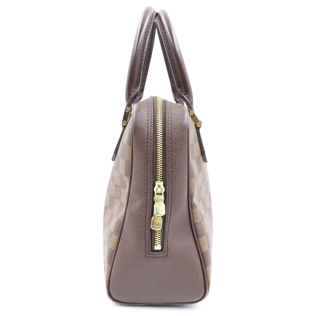 Louis Vuitton Damier Brera Checker All Over Print Leather Handbag Brown — view 3