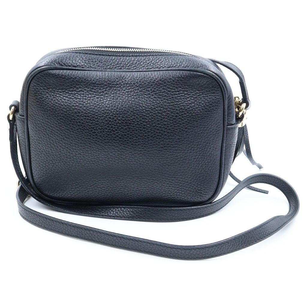 Gucci Soho Interlocking Fringe Tassel Leather Shoulder Bag Pochette Black — view 2