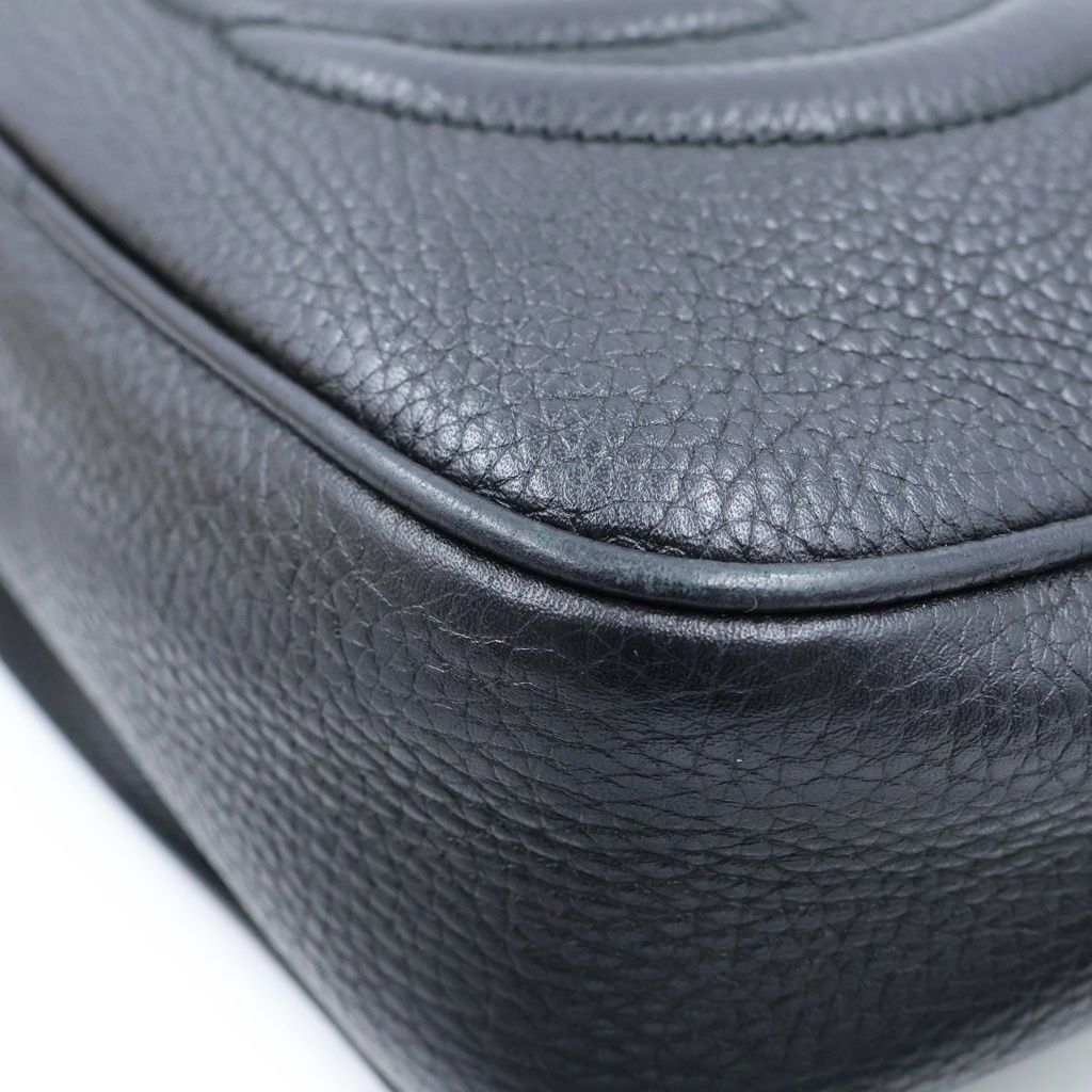 Gucci Soho Interlocking Fringe Tassel Leather Shoulder Bag Pochette Black — view 5