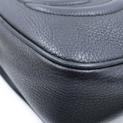 Gucci Soho Interlocking Fringe Tassel Leather Shoulder Bag Pochette Black — view 5