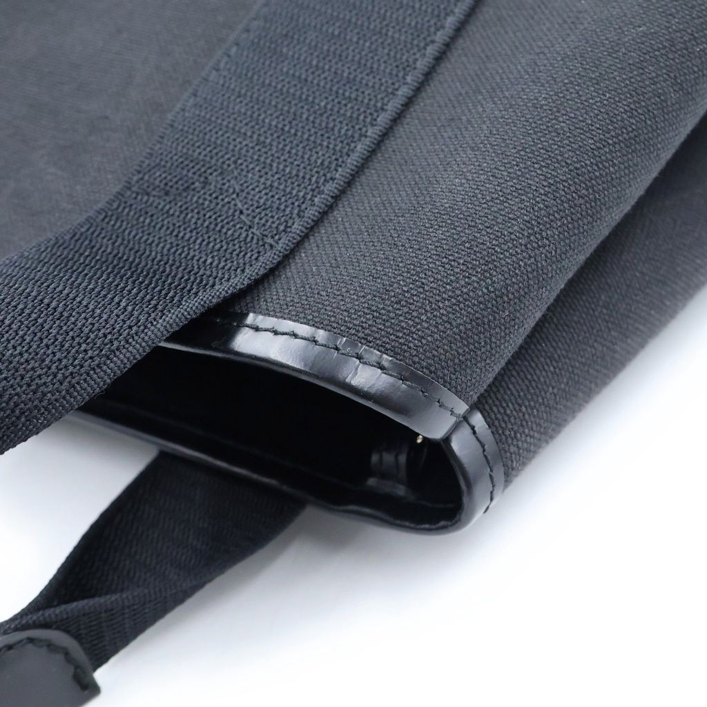 Balenciaga Navy Cabas Tote Bag Black Canvas Leather — view 7