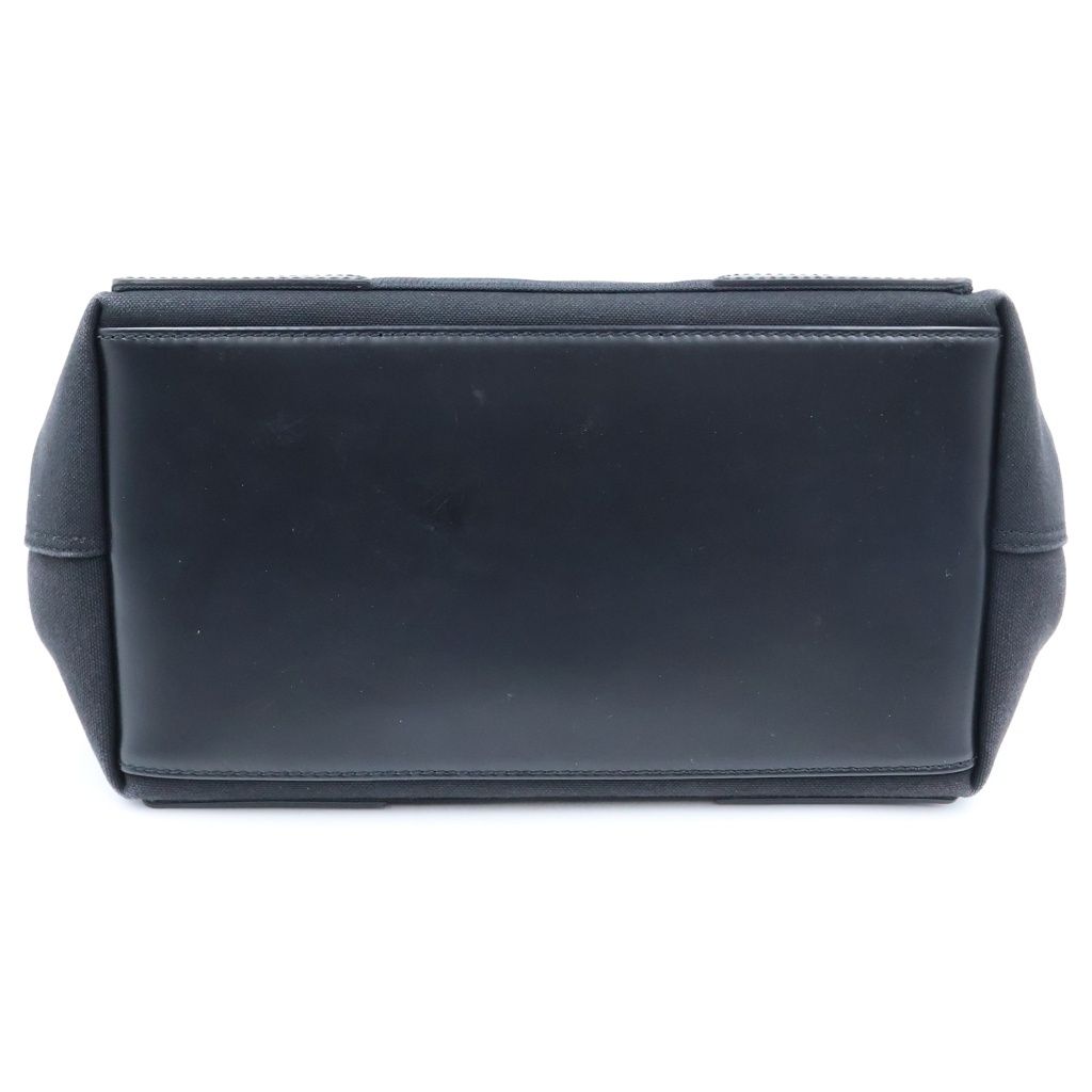 Balenciaga Navy Cabas Tote Bag Black Canvas Leather — view 4