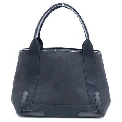 Balenciaga Navy Cabas Tote Bag Black Canvas Leather — view 2