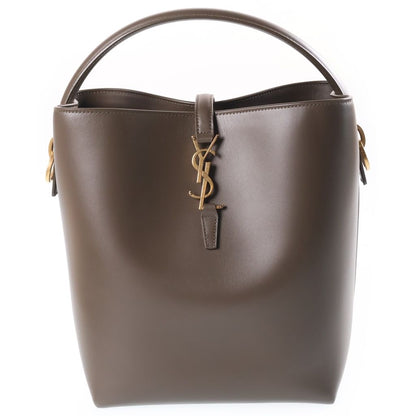 Saint Laurent Paris le 37 le Toronto Set Handbag 2-Way Back Shiny Leather Calf
