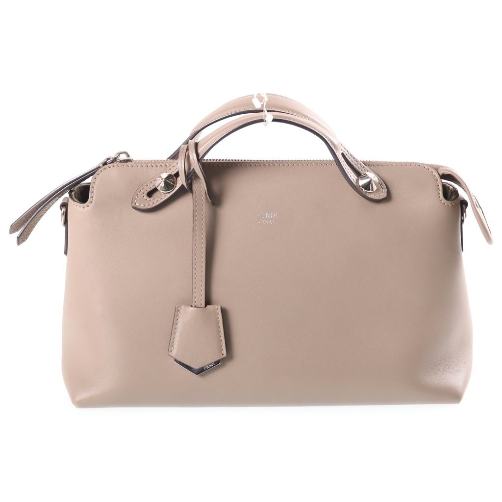 Fendi by the Way 2-Way Shoulder Bag Leather Gray