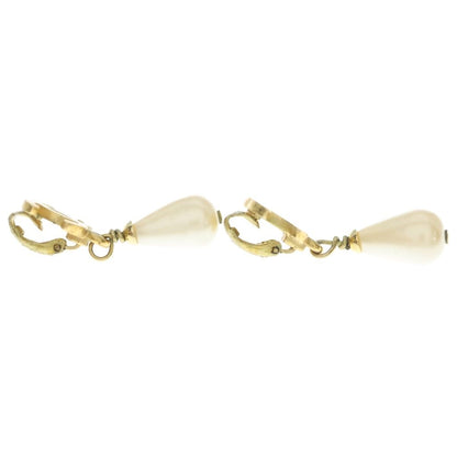 Chanel Faux Pearl Earrings Gold — view 4