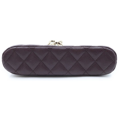 Chanel CC Logo Quilted Timeless Classic Caviar Leather Gold Chain Shoulder Bag — view 4