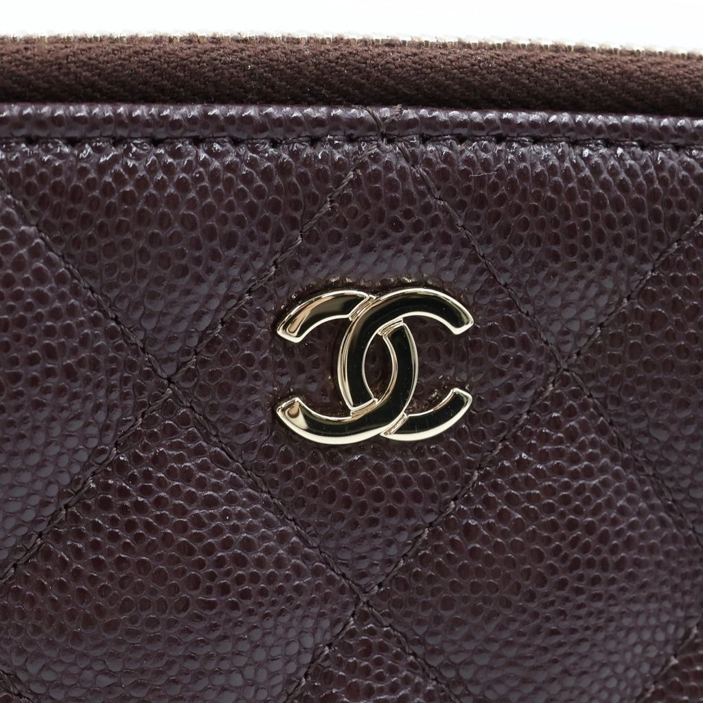 Chanel CC Logo Quilted Timeless Classic Caviar Leather Gold Chain Shoulder Bag — view 6