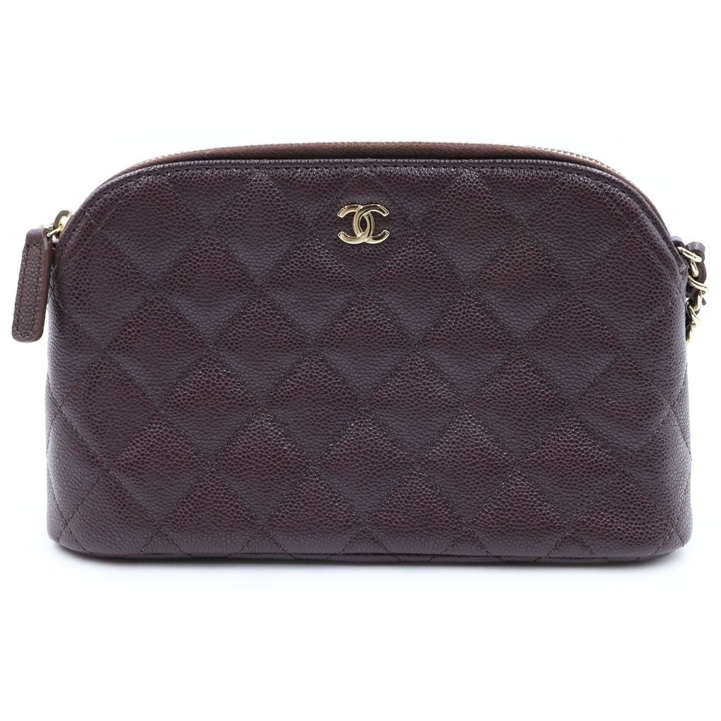 Chanel CC Logo Quilted Timeless Classic Caviar Leather Gold Chain Shoulder Bag