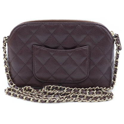Chanel CC Logo Quilted Timeless Classic Caviar Leather Gold Chain Shoulder Bag — view 2