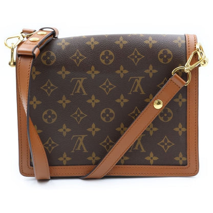 Louis Vuitton Monogram Reverse Dauphine MM Leather Shoulder Bag Brown — view 2