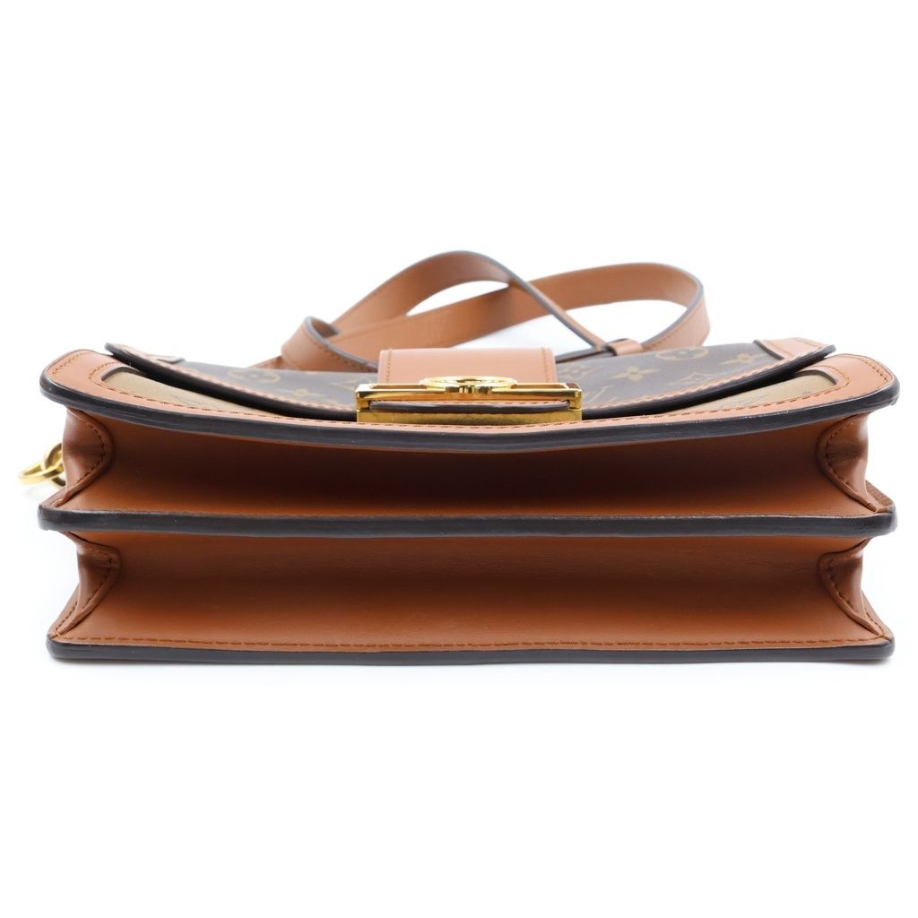 Louis Vuitton Monogram Reverse Dauphine MM Leather Shoulder Bag Brown — view 4