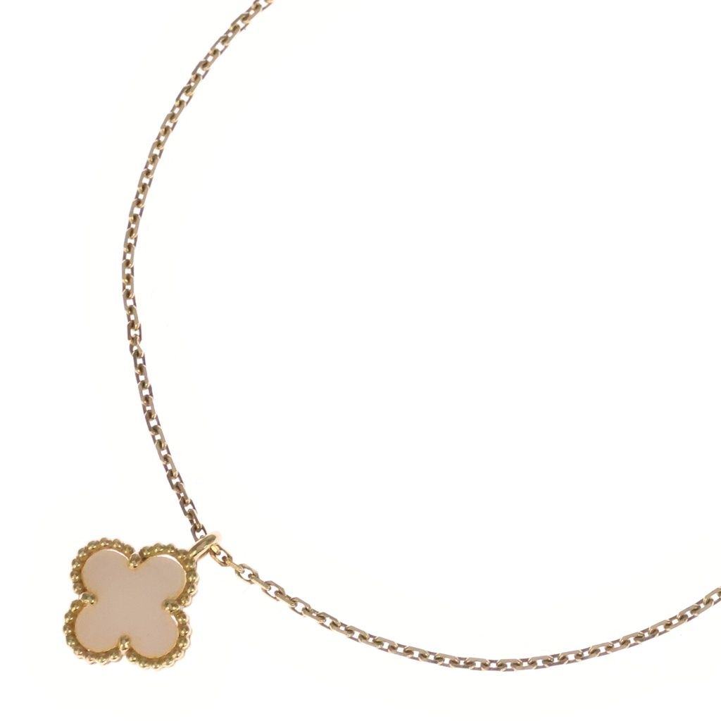 Van Cleef & Arpels Sweet Alhambra Mother of Pearl 18K Yellow Gold Necklace