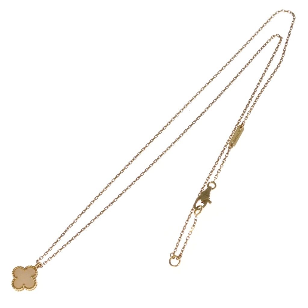 Van Cleef & Arpels Sweet Alhambra Mother of Pearl 18K Yellow Gold Necklace — view 2