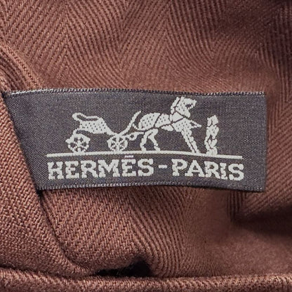 Hermes Valparaiso PM Canvas Handbag Brown Silver Adults with Compact Pouch Logo — view 6