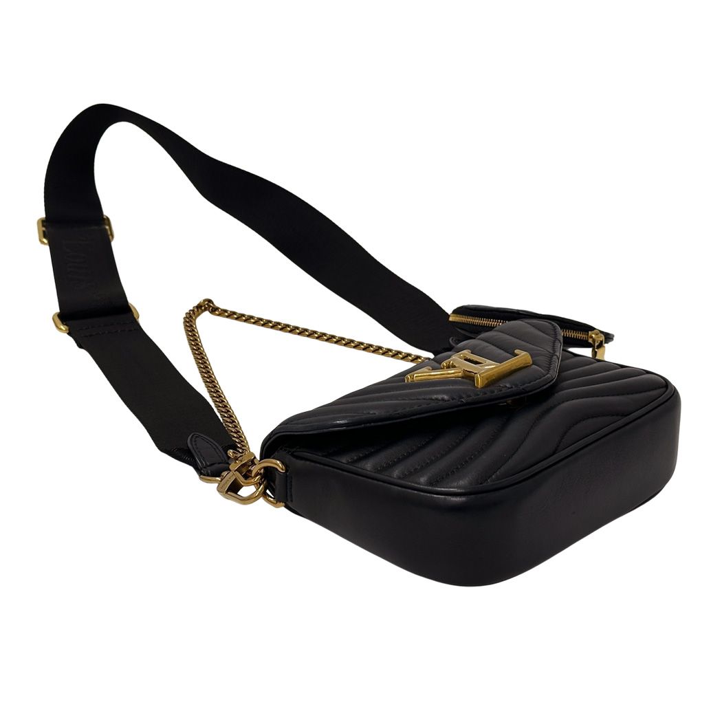Louis Vuitton New Wave Shoulder Bag Multy Pochette Noir Black Gold — view 4