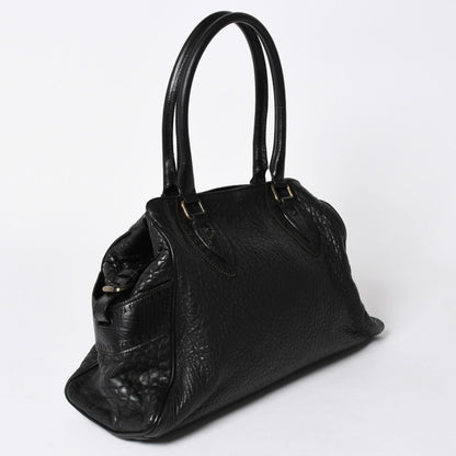 Fendi Etnico Handbag Zucca FF Logo Black Leather Antique Gold — view 3