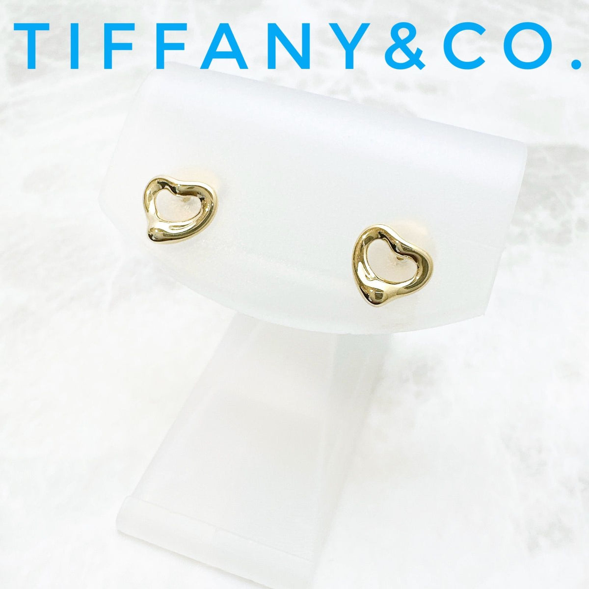 Tiffany & Co Open Heart Yellow Gold Earrings