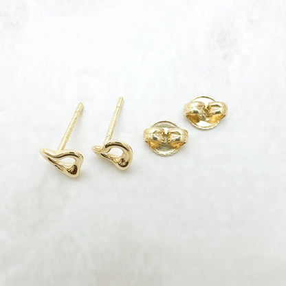 Tiffany & Co Open Heart Yellow Gold Earrings — view 7